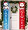 Merry Christmas and Happy New Year Santa Snowman Banner Decoration - 70"L x 12"W